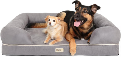 Chester XL Orthopedic Dog Bed – Memory Foam Calming Couch with Washable Cover & Non-Slip Base