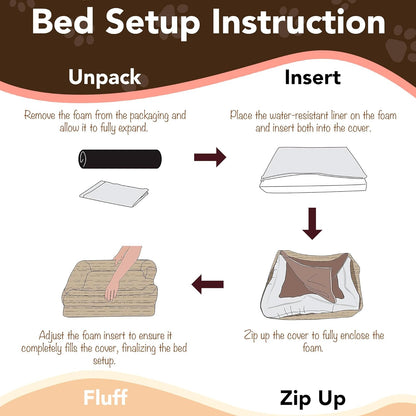 Chester XL Orthopedic Dog Bed – Memory Foam Calming Couch with Washable Cover & Non-Slip Base