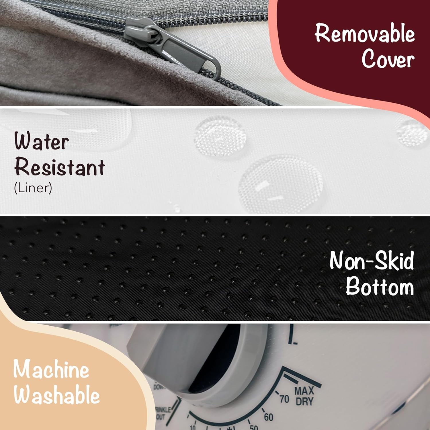 Chester XL Orthopedic Dog Bed – Memory Foam Calming Couch with Washable Cover & Non-Slip Base